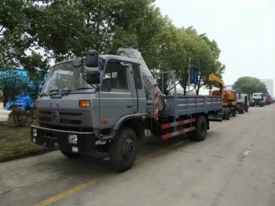 4X2 Dongfeng 3.2t 4t 5t 6t Knuckle Boom Truck Mounted Crane