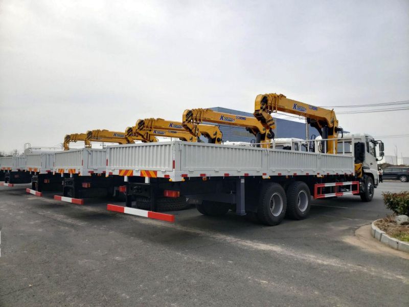 Dongfeng 6X4 10ton Truck Mounted Straight 4-Arm Telescopic Crane 10 Wheels Hoisting Truck with Cranes