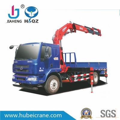 made in China HBQZ 10 Tons SQ200ZB4 Diesel Knuckle boom Truck Mounted Cargo Crane Price cylinder