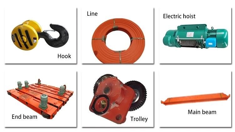 5t Electric Moblile Winch Trolly Type Double Girder Overhead Crane