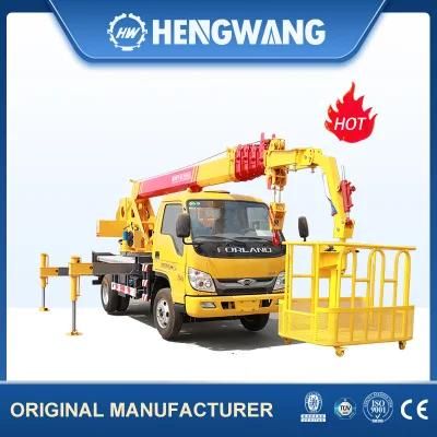 Diesel Engine 5 Tons Mobile Small Chinese Truck Mounted Crane
