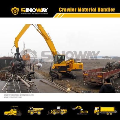 Factory Sale 50ton Hydraulic Material Handling Excavator with Grab