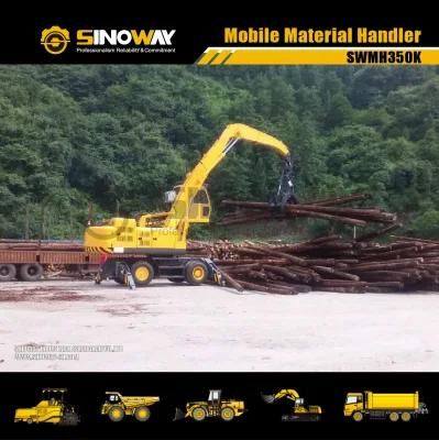 Timber Grab Crane 35ton Heavy Duty Wheeled Material Handlers for Sale