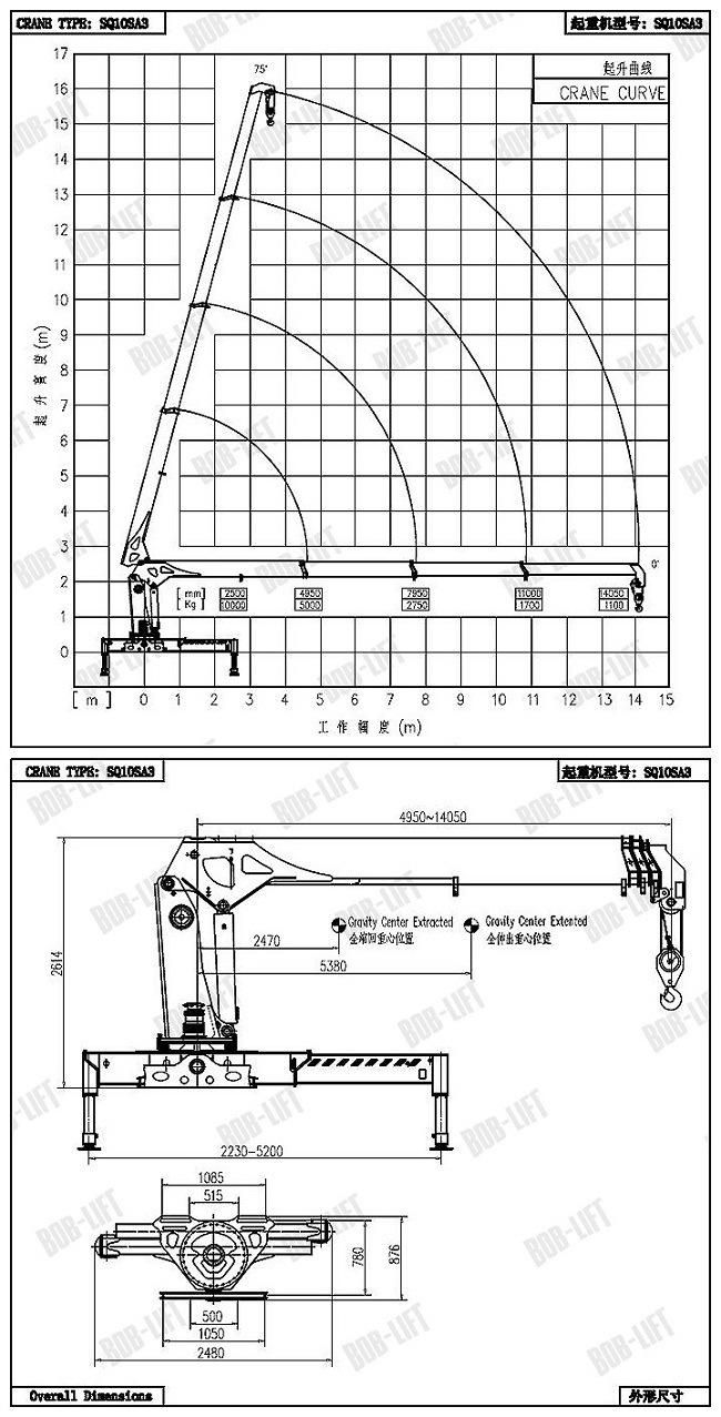 10 Ton Telescopic Boom Truck with Crane