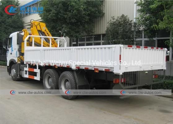 Sinotruk HOWO 6*4 Truck Mounted with 6.3t Knuckle Boom Crane 7t 8tons Folded Arm Crane Truck