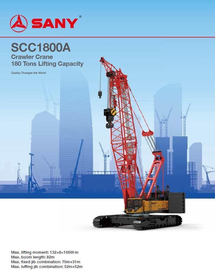 Scc1800A Cralwer Crane Made by China Top Brand