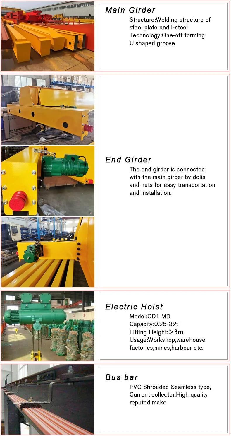 5 Ton Electric Hoist Used Single Girder Bridge Crane Lifting Equipment