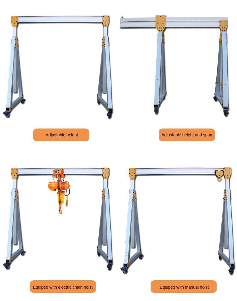 Aluminium Structure Mini Gantry Crane 1 Ton 2 Ton 3 Ton and 5 Ton