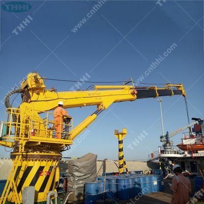 Ship Deck Crane/Telescopic Boom Hydraulic Marine Crane