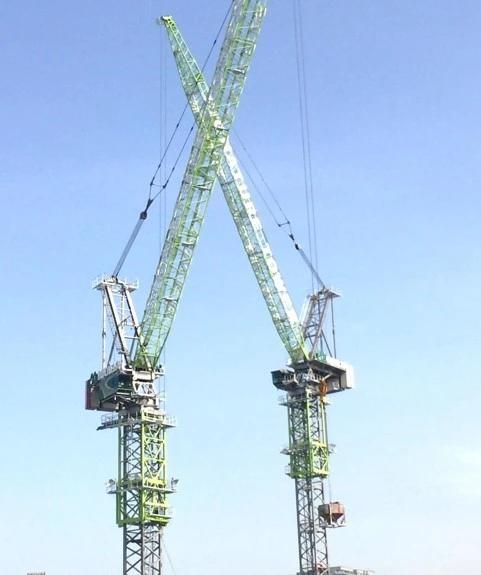 L200-10ka Zoomlion Construction Machinery 10t Used Luffing Jib Tower Crane