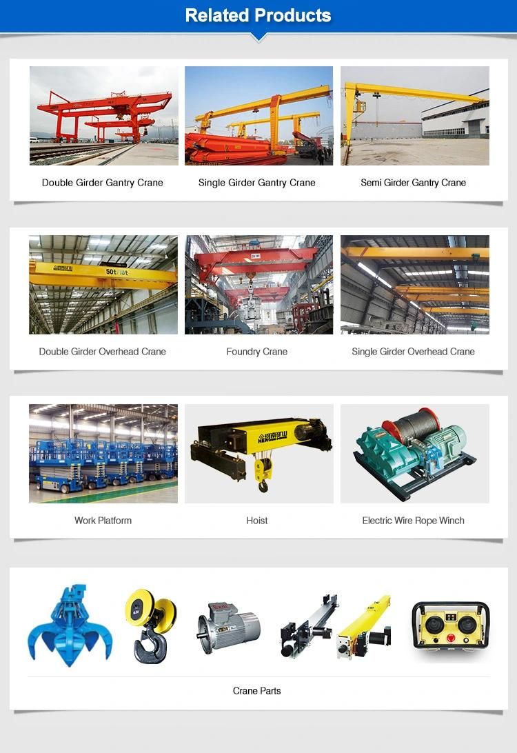 Electric Rail Traveling Gantry Crane Single Girder 5ton