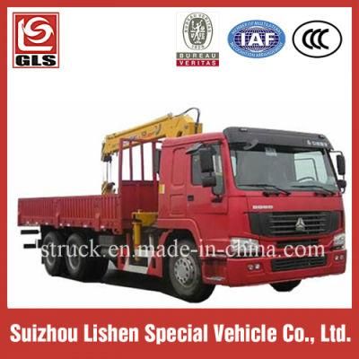 12 Tons Crane Truck Sinotruk HOWO 6X4 Truck Mounted Crane for Sale