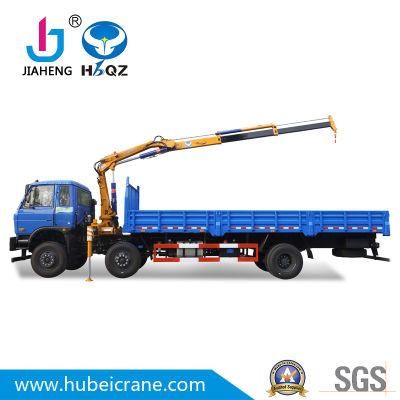 made in China HBQZ Small Mini 3.2 Ton Knuckle Boom Truck Mounted Crane SQ80ZB2 With Jiaheng cylinders building material remote wheel truck