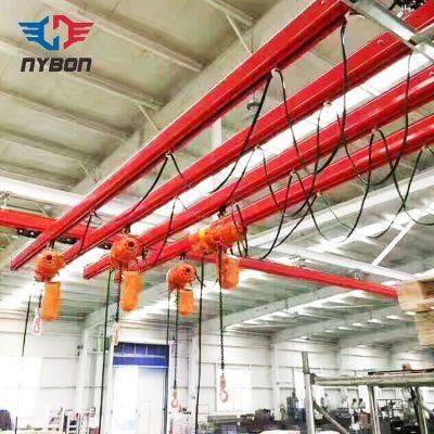 Workshop Suspension Flexible Crane Rail Overhead Bridge Crane with Light Duty