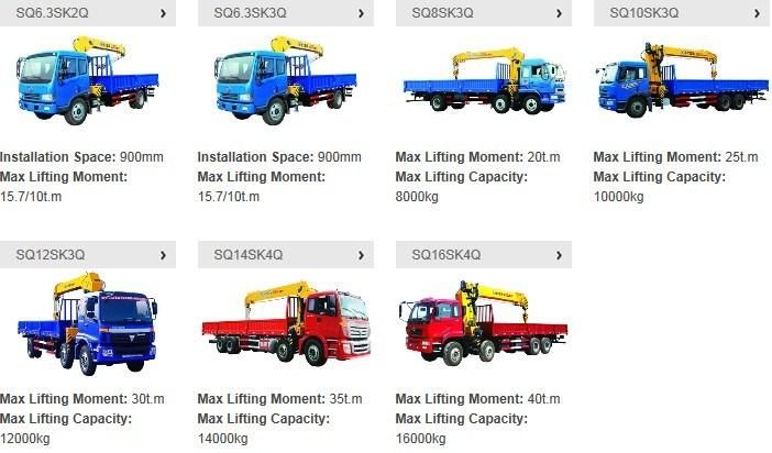 China Biggest Truck Mounted Crane Supplier