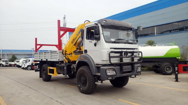 Beijing Benz Truck Cranefolding Boom Crane 8t 10t 12t 4X2 Heavy Duty Truck Mounted Crane Mobile Crane Lorry-Mounted Crane Truck