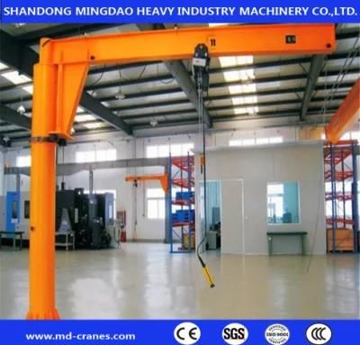 Mobile Slewing Jib Crane Equipped with 3 Ton Electric Hosit