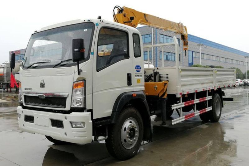 Knuckle Boom 3 Ton Hydraulic Isuzu Cargo Flatbed Truck Mounted Crane for Sale