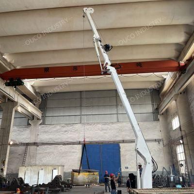 0.99t10m Folding Boom Boat Crane Small Footprint