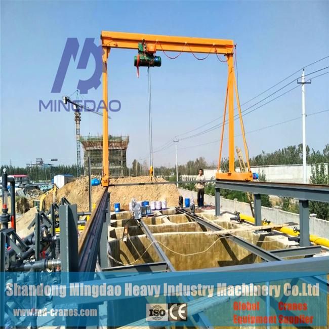 SL Type Manual Type Single Girder Gantry Crane Pushed by Hand Mini Crane