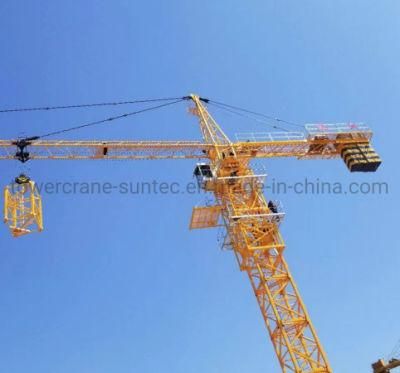 Chinese Brand Suntec Tower Crane Qtz80 8 Tons Jib Length 60 Meters Stationary Tower Crane
