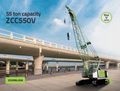 Zoomlion Zcc550V New Product 55 T Crawler Crane with Lattice Boom