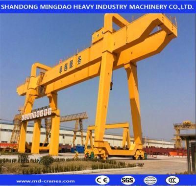 Rail Running Widely Used Twin Girder Type Gantry Crane with Wire Rope Hoist