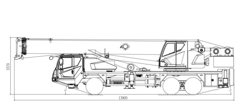 25 Ton Heavy Duty Truck Hydraulic Mobile Truck Crane Qy50K-II