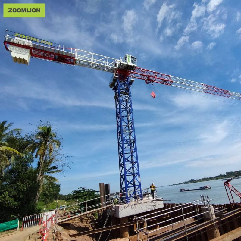 T6515-8e Zoomlion Construction Machinery 8t Used Flat-Top/Topless Tower Crane