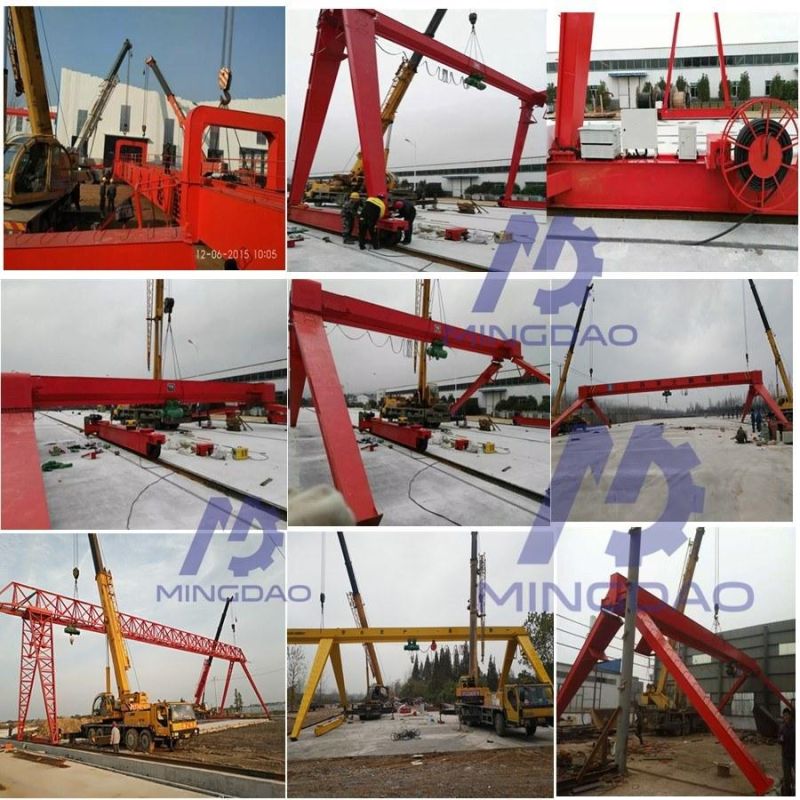 Q235 Steels 60t Double Girder Gantry Crane for Railway Construction