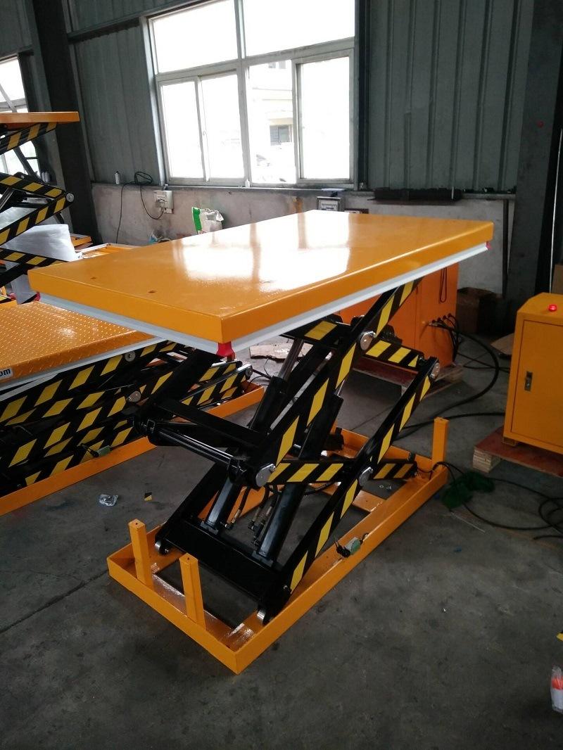 350 1000 Kg Mobile Folded Double Scissor Hydraulic Lift Table Semi Electric Platform