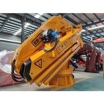 Hydraulic Folding Boom 16ton Marine Deck Crane for Sale