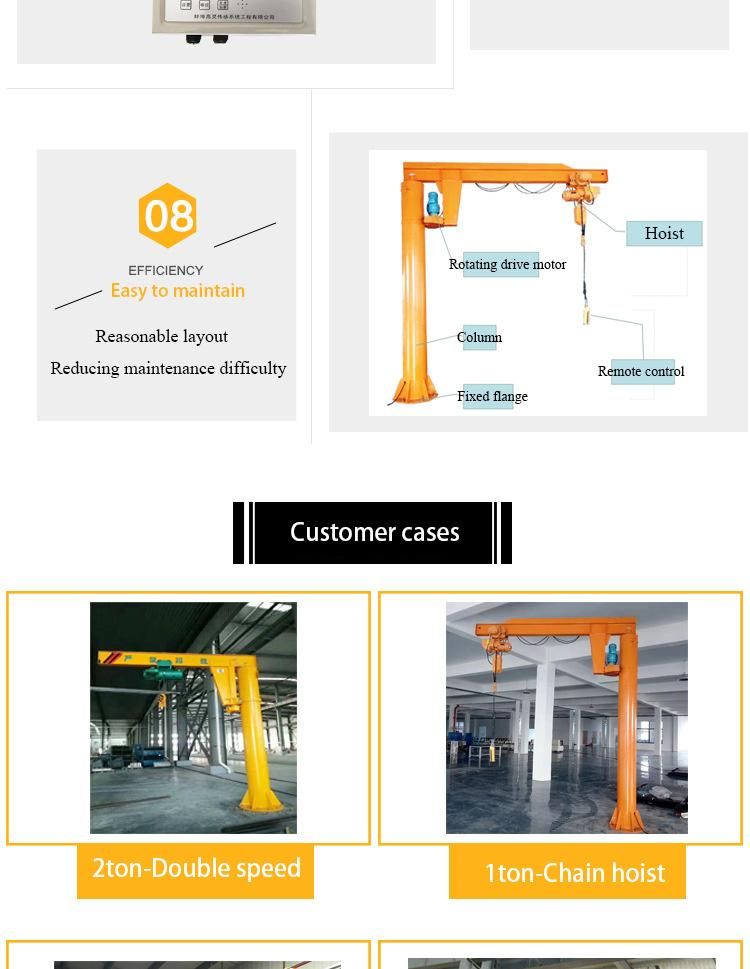 Hot Sailing Gantry Jib Crane Price Jib Crane Electric Chain Hoist