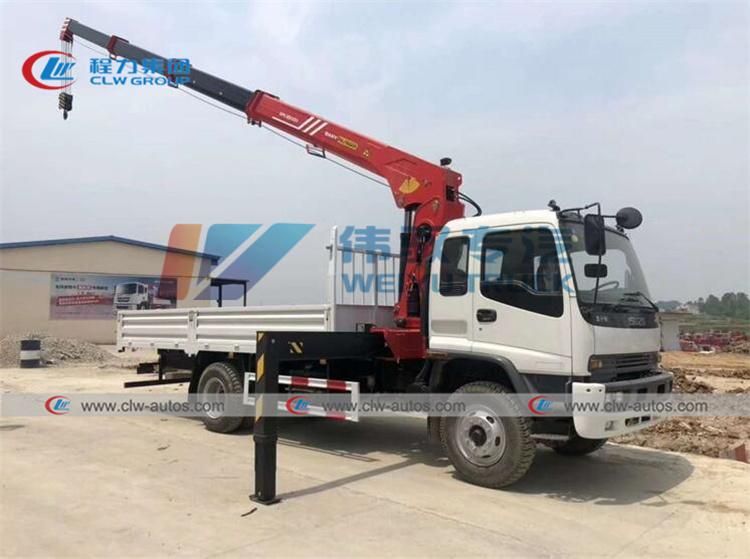 Isuzu Lorry Mounted Straight Arm 10tons Crane 10tons Truck Mounted Telescopic Boom Crane