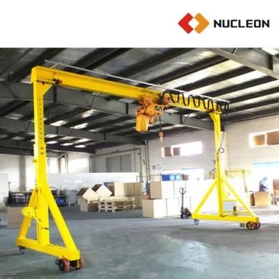 3 Ton Motorized Moving Portable Gantry Crane with Electric Hoist