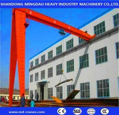 Small and Medium Sized Semi-Portal Gantry Crane with CD1 and MD1 Type Electric Hoist