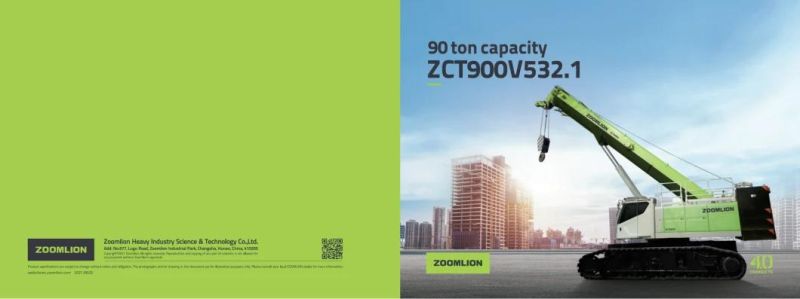 Zoomlion Brand Zct900V532.1 90 Ton Telescopic Crawler Crane