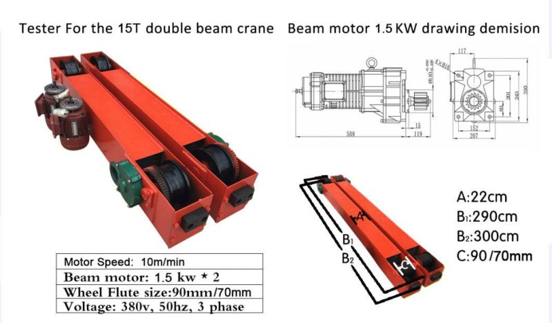 5ton Crane End Carriage with Electric Motor