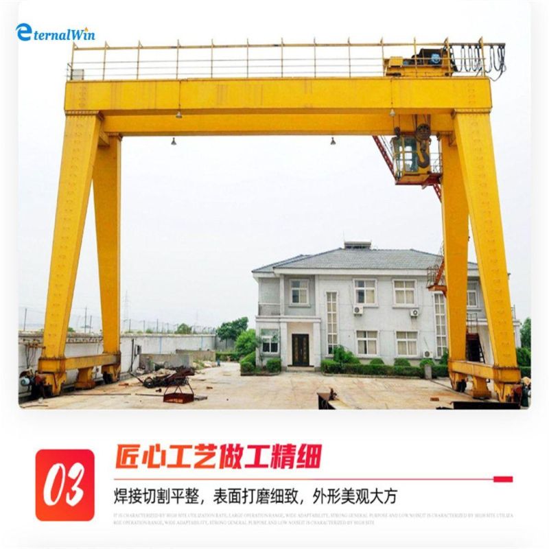 Rail Type Double Girder Outdoor Double Girder Giant Goliath Heavvy Duty Gantry Crane 30ton with Overhanging Boom Cantilever