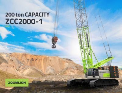 Zoomlion Zcc2000-1 New Product 200 T Crawler Crane with Lattice Boom