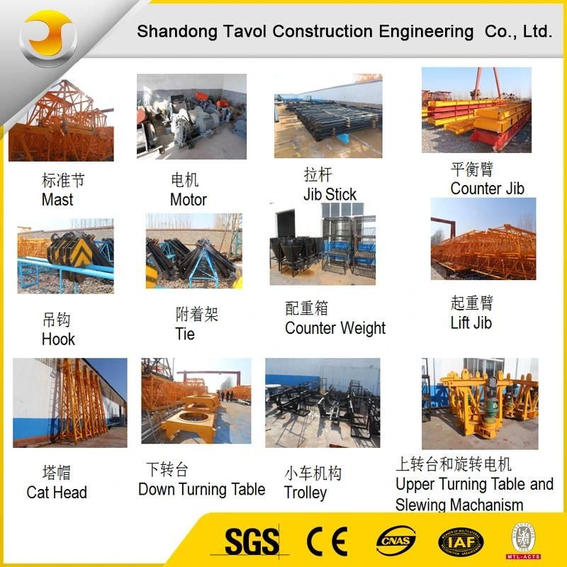 Construction Machinery Tower Crane for Sale Types of Tower Crane Price