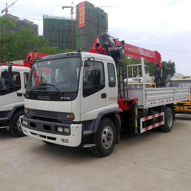 Good Quality Isuzu Ftr 4X2 Type Euro 5 Tower Sany Crane Truck for Sale