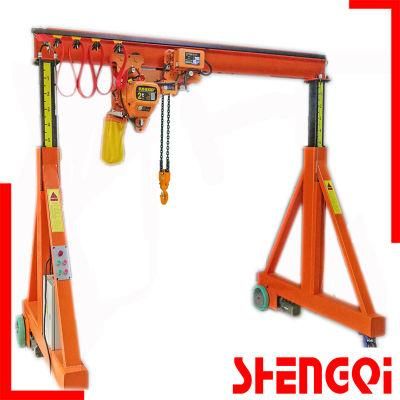 Trackless Manual Wheel Movable Portal Gantry Crane 2t