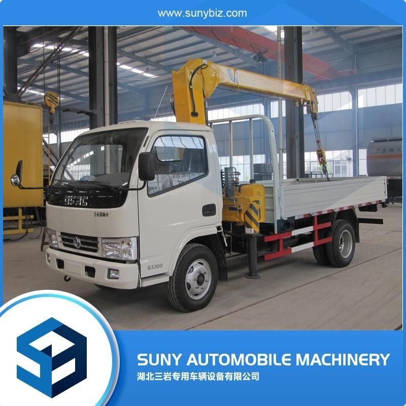 DFAC Telescopic Boom Mini 3t Truck Mounted Crane for Sale