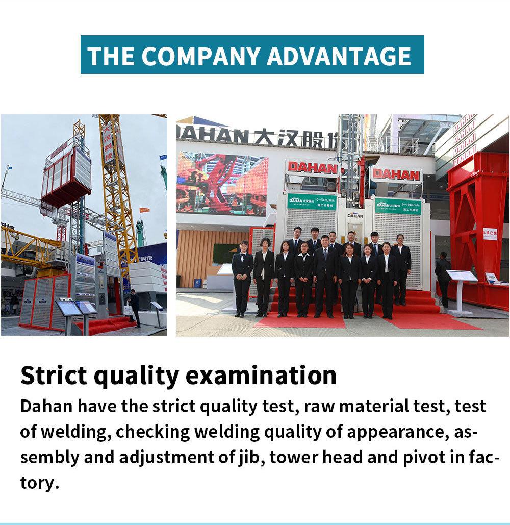 Chinese Supplier Dahan Technology Construction Machinery Tower Cap Tower Crane 8 Tons-50 Tons