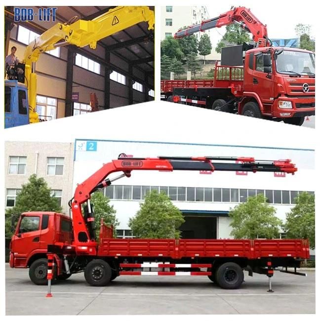 12 Ton Hydraulic Knuckle Boom Self Loader Truck Mounted Crane