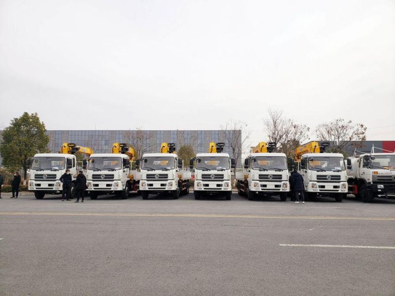 Dongfeng 6X4 10ton Truck Mounted Straight 4-Arm Telescopic Crane 10 Wheels Hoisting Truck with Cranes