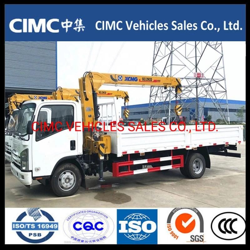 Isuzu 700p Nqr 4kh1 Lifter Folded/Straight Telescopic Boom Crane Truck Price 5 Ton