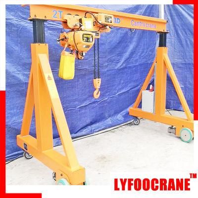 Portable Wheel Manual Hoist Gantry Crane 2t