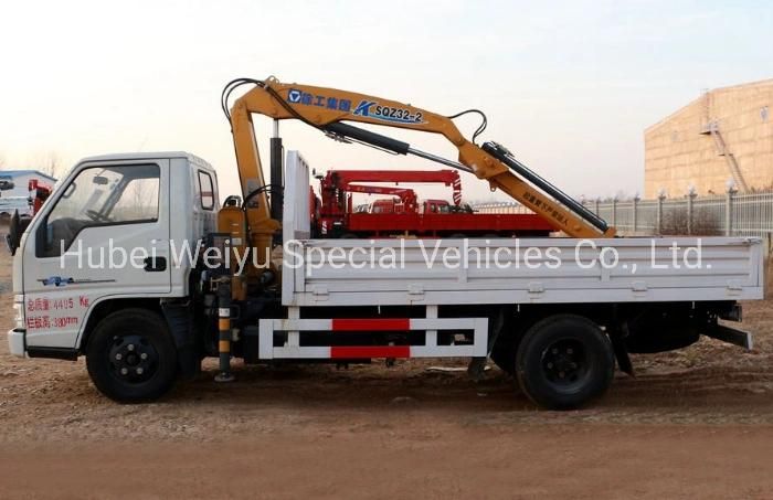 Jmc/JAC 2ton 3tons 3.2tons Construction Truck with Knuckle Folding Arm Crane for Sale with Factory Price